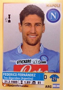 Figurina Federico Fernández - Calciatori 2013-2014 - Panini