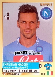 Sticker Christian Maggio - Calciatori 2013-2014 n. 402 - Panini