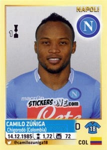Sticker Camilo Zúñiga - Calciatori 2013-2014 n. 403 - Panini