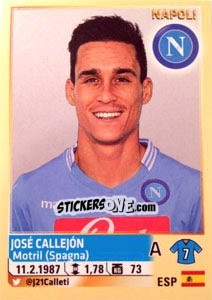 Sticker Jose Callejon - Calciatori 2013-2014 n. 411 - Panini