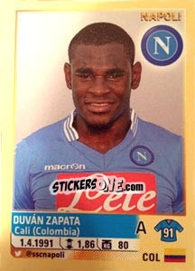 Sticker Duvan Zapata - Calciatori 2013-2014 n. 414 - Panini