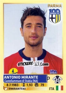 Sticker Antonio Mirante - Calciatori 2013-2014 - Panini