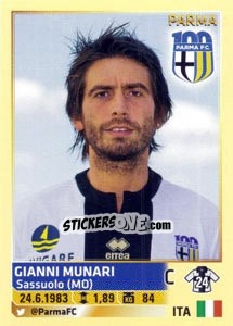 Sticker Gianni Munari - Calciatori 2013-2014 n. 435 - Panini