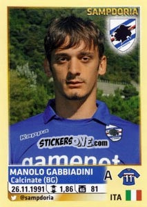Cromo Manolo Gabbiadini - Calciatori 2013-2014 - Panini