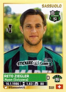 Sticker Reto Ziegler - Calciatori 2013-2014 n. 521 - Panini