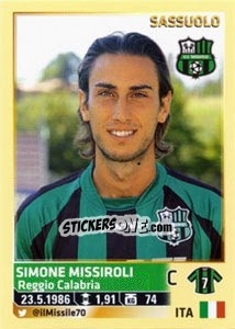 Cromo Simone Missiroli - Calciatori 2013-2014 - Panini
