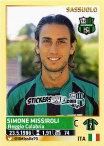 Sticker Simone Missiroli - Calciatori 2013-2014 n. 526 - Panini