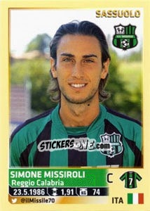 Figurina Simone Missiroli - Calciatori 2013-2014 - Panini