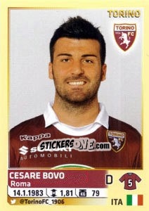 Sticker Cesare Bovo - Calciatori 2013-2014 n. 544 - Panini
