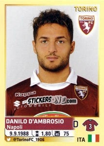 Sticker Danilo D'Ambrosio - Calciatori 2013-2014 n. 548 - Panini