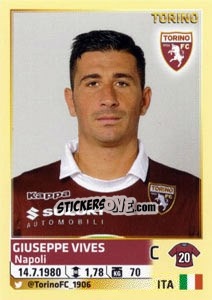 Sticker Giuseppe Vives - Calciatori 2013-2014 n. 552 - Panini
