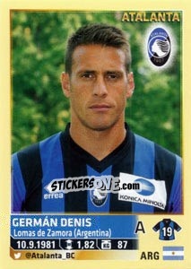 Sticker German Denis - Calciatori 2013-2014 n. 38 - Panini