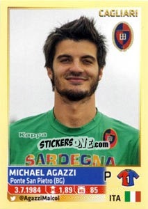 Sticker Michael Agazzi - Calciatori 2013-2014 n. 77 - Panini