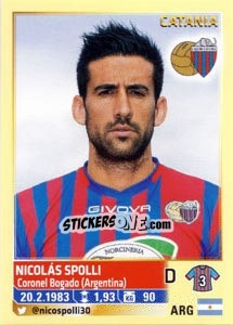 Cromo Nicolás Spolli - Calciatori 2013-2014 - Panini