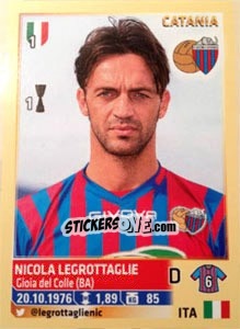 Sticker Nicola Legrottaglie - Calciatori 2013-2014 n. 109 - Panini