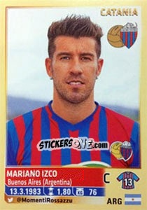 Sticker Mariano Izco - Calciatori 2013-2014 n. 116 - Panini
