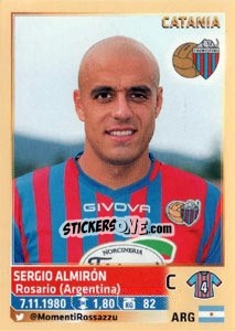 Sticker Sergio Almirón - Calciatori 2013-2014 n. 119 - Panini