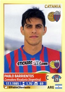 Sticker Pablo Barrientos - Calciatori 2013-2014 n. 121 - Panini