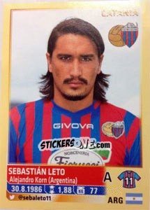 Sticker Sebastian Leto - Calciatori 2013-2014 n. 122 - Panini