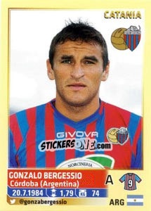 Sticker Gonzalo Bergessio - Calciatori 2013-2014 n. 124 - Panini