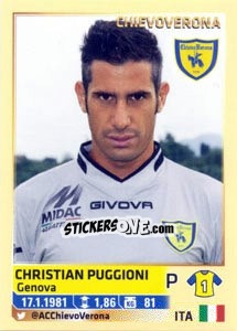 Sticker Christian Puggioni - Calciatori 2013-2014 - Panini