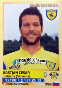 Cromo Boštjan Cesar - Calciatori 2013-2014 n. 137 - Panini