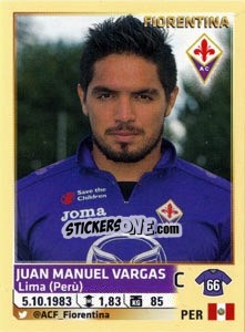 Sticker Juan Manuel Vargas - Calciatori 2013-2014 - Panini