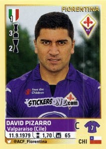 Sticker David Pizarro - Calciatori 2013-2014 n. 175 - Panini