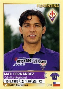 Sticker Mati Fernández - Calciatori 2013-2014 n. 178 - Panini