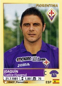 Sticker Joaquin Sanchez - Calciatori 2013-2014 - Panini