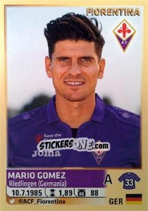 Sticker Mario Gomez - Calciatori 2013-2014 n. 183 - Panini