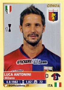 Sticker Luca Antonini - Calciatori 2013-2014 n. 198 - Panini