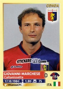 Sticker Giovanni Marchese - Calciatori 2013-2014 - Panini