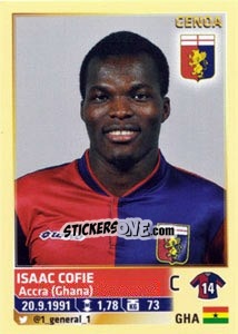 Sticker Isaac Cofie - Calciatori 2013-2014 n. 202 - Panini