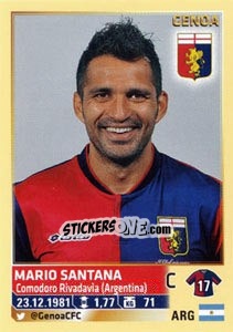 Sticker Mario Santana - Calciatori 2013-2014 n. 207 - Panini