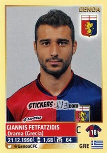Cromo Giannis Fetfatzidis - Calciatori 2013-2014 - Panini