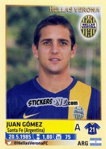 Sticker Juan Gomez - Calciatori 2013-2014 n. 239 - Panini