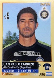 Sticker Juan Pablo Carrizo - Calciatori 2013-2014 - Panini