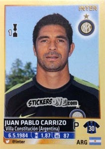 Sticker Juan Pablo Carrizo - Calciatori 2013-2014 n. 252 - Panini