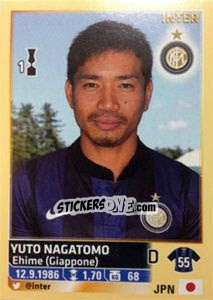 Sticker Yuto Nagatomo - Calciatori 2013-2014 - Panini