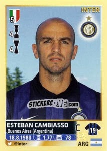 Sticker Esteban Cambiasso - Calciatori 2013-2014 - Panini