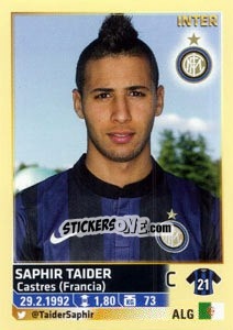 Cromo Saphir Taider - Calciatori 2013-2014 - Panini
