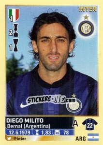 Figurina Diego Milito - Calciatori 2013-2014 - Panini