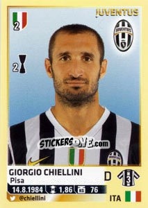 Sticker Giorgio Chiellini - Calciatori 2013-2014 n. 284 - Panini