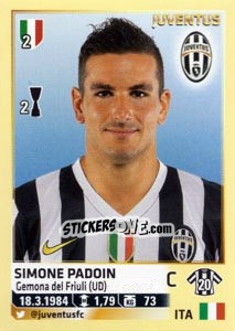 Sticker Simone Padoin - Calciatori 2013-2014 n. 289 - Panini