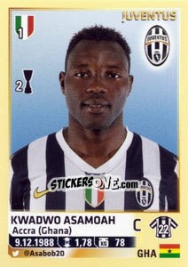 Cromo Kwadwo Asamoah - Calciatori 2013-2014 - Panini