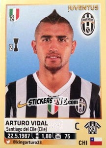 Sticker Arturo Vidal - Calciatori 2013-2014 - Panini