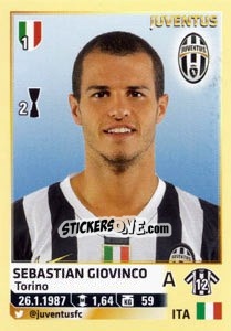 Sticker Sebastian Giovinco - Calciatori 2013-2014 n. 295 - Panini