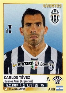 Sticker Carlos Tevez - Calciatori 2013-2014 - Panini