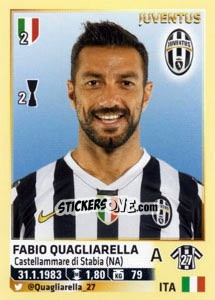 Sticker Fabio Quagliarella - Calciatori 2013-2014 n. 298 - Panini